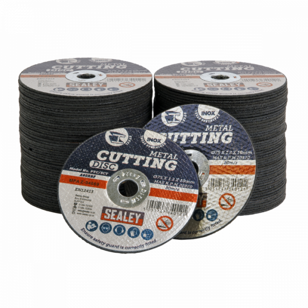 Cutting Disc Pack of 100 Ø75 x 1.2mm Ø10mm Bore