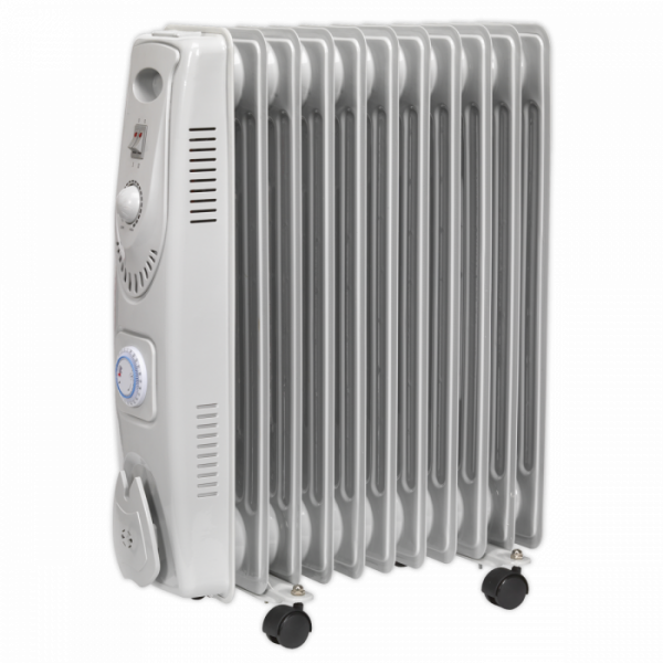 Oil Filled Radiator 2500W / 230V 11-Element with Timer