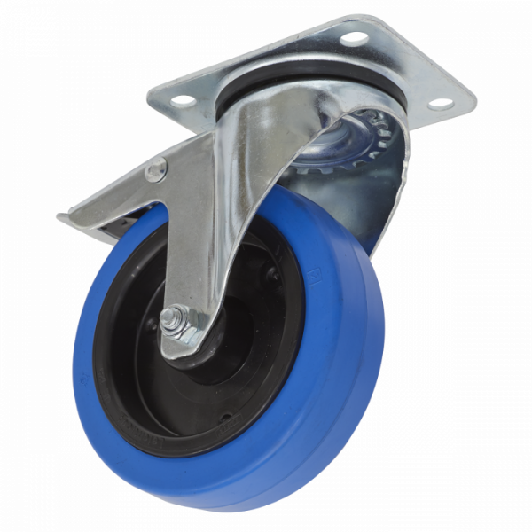 Castor Wheel Swivel Plate with Total Lock Ø125mm