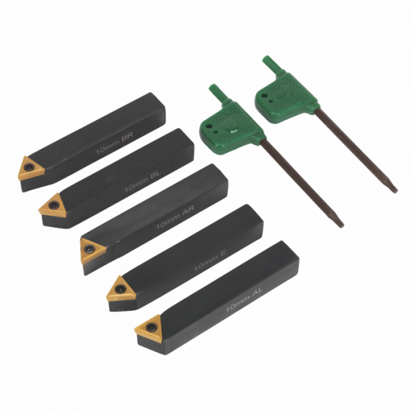 Indexable 10mm Lathe Turning Tool Set 5pc