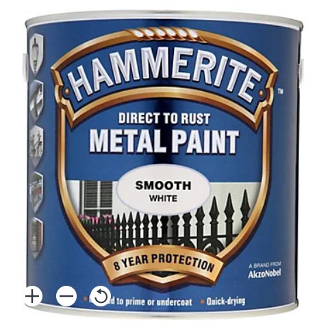 Hammerite Smooth White – 2.5L