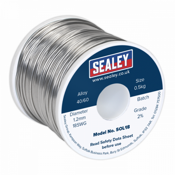 Solder Wire Quick Flow 1.2mm / 18SWG 40 / 60 0.5kg Reel