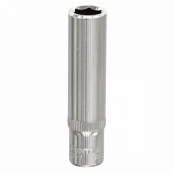 WallDrive® Socket 8mm Deep 1 / 4″Sq Drive Fully Polished