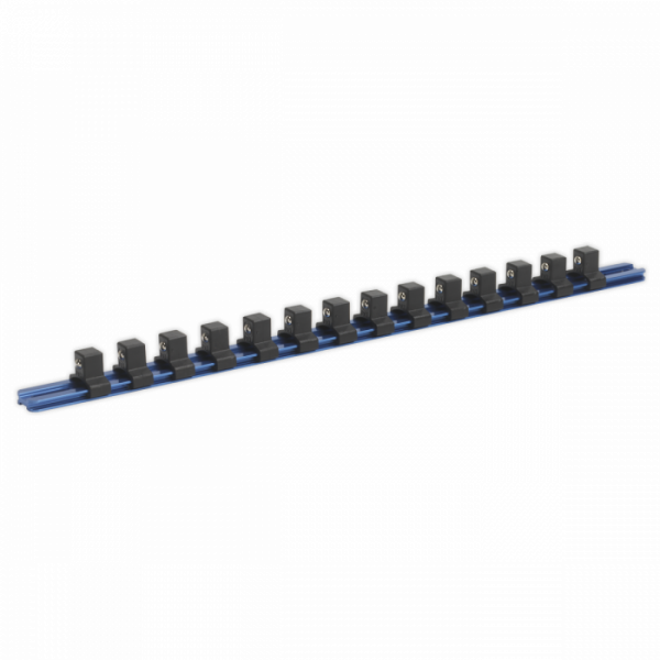 Socket Retaining Rail with 14 Clips Aluminium 1 / 2″Sq Drive