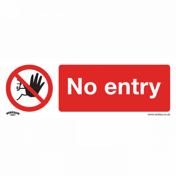 Prohibition Safety Sign – No Entry – Self-Adhesive Vinyl