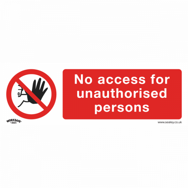 Prohibition Safety Sign – No Access – Rigid Plastic