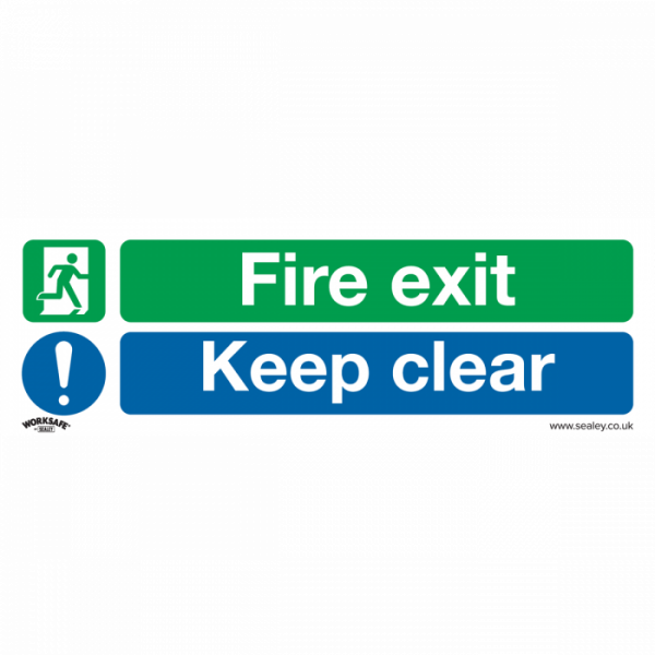 Safe Conditions Safety Sign – Fire Exit Keep Clear – Rigid Plastic