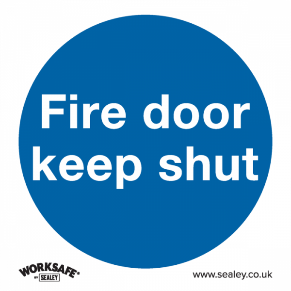 Mandatory Safety Sign – Fire Door Keep Shut – Rigid Plastic