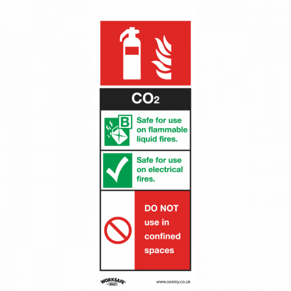 Safe Conditions Safety Sign – CO2 Fire Extinguisher – Rigid Plastic – Pack of 10