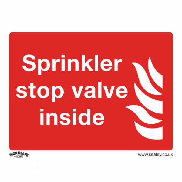 Safe Conditions Safety Sign – Sprinkler Stop Valve – Rigid Plastic