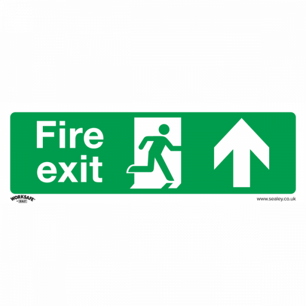 Safe Conditions Safety Sign – Fire Exit (Up) – Rigid Plastic