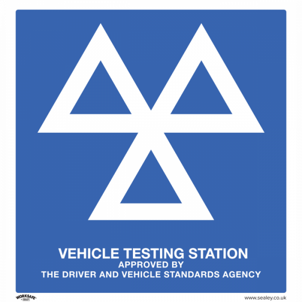 Warning Safety Sign – MOT Testing Station – Aluminium Composite