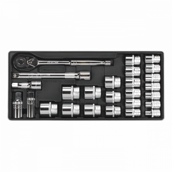 Tool Tray with Socket Set 26pc 1 / 2″Sq Drive