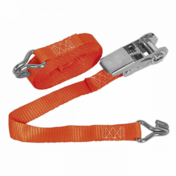 Ratchet Strap 25mm x 4.5m Polyester Webbing 800kg Breaking Strength