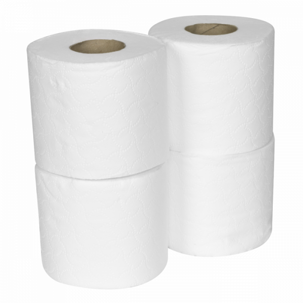 Plain White Toilet Roll – Pack of 4 x 10 (40 Rolls)