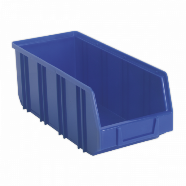 Plastic Storage Bin Deep 145 x 335 x 125mm Blue Pack of 16