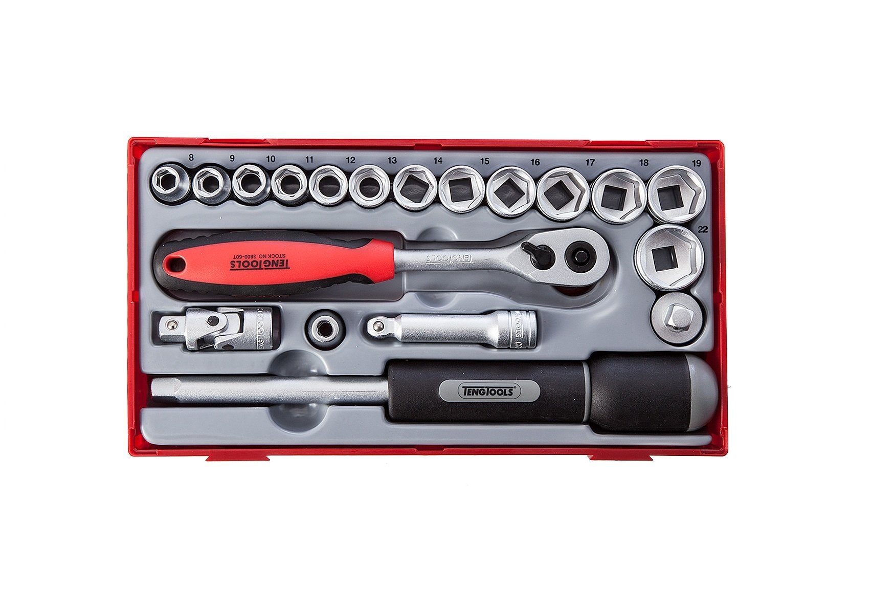 Teng Tools 3/8" Socket Set 6 pt TT1 19 Pieces - TT3819