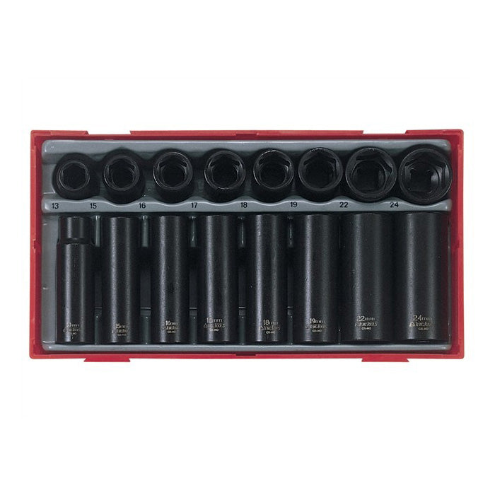 Teng Tools 1/2" Impact Socket Set ANSI TT1 16 Pieces - TT9116N