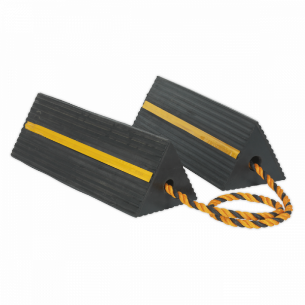 Heavy-Duty Rubber Wheel Chocks – Pair