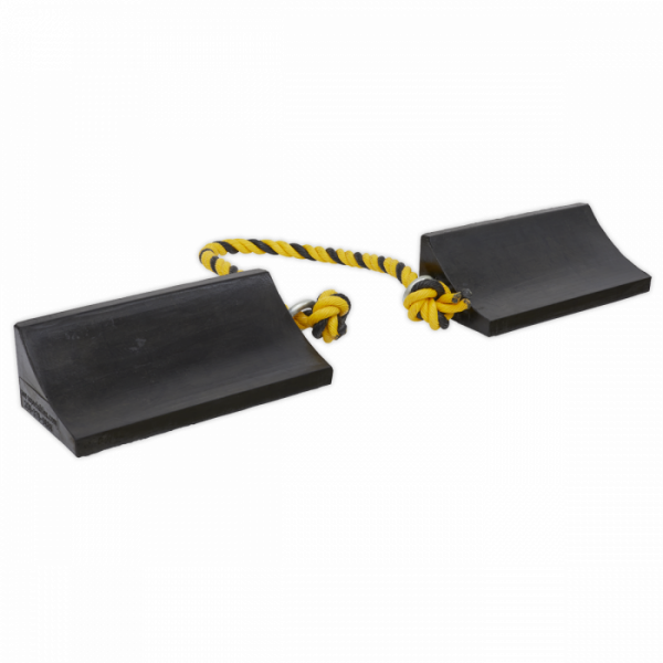 Rubber Wheel Chocks Heavy-Duty – Pair