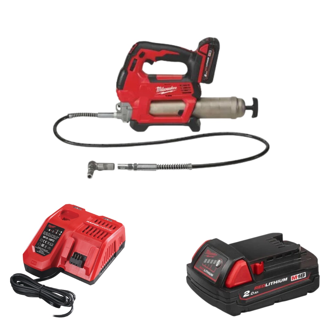 Milwaukee M18Gg-501X Grease Gun Kit (1 X 5.0Ah Batteries + Charger In HD Box)