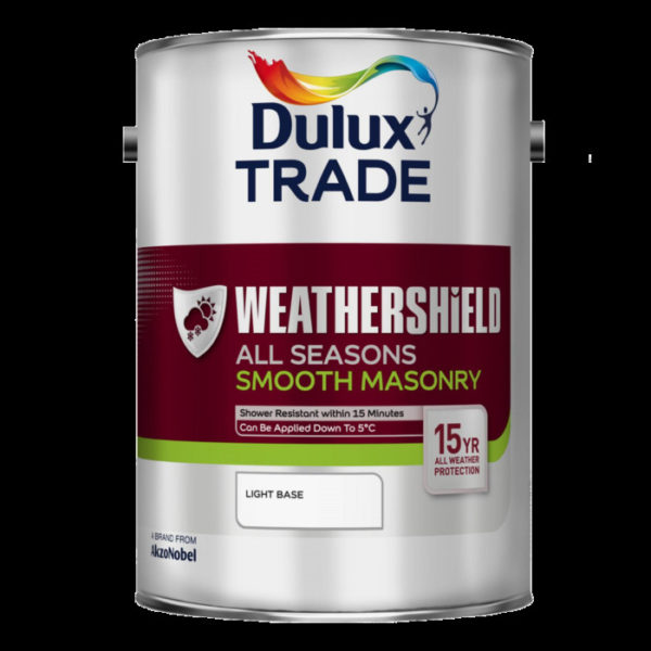 Dulux Trade Weathershield All Seasons Smooth Masonry Black – 5Ltr