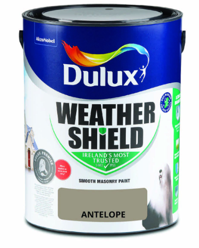 Dulux Weathershield Smooth Masonry Paint, Antelope – 5L