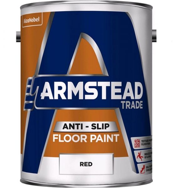 Armstead Trade Anti Slip Floor Paint Red 5L