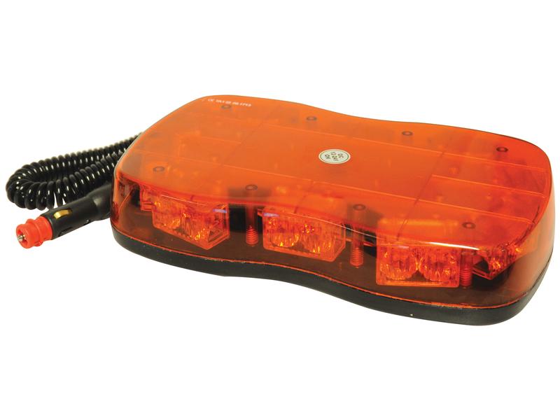 LED Micro Hazard Light Amber Magnetic 297mm 12-24V