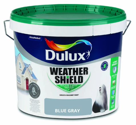 Dulux Weathershield Smooth Masonry Paint, Blue Grey – 10L