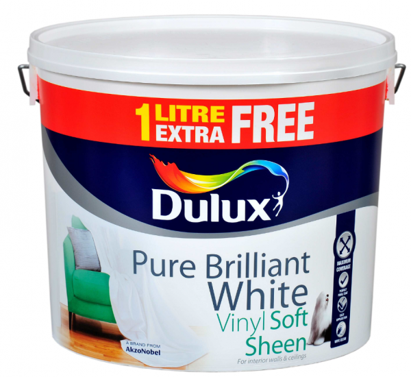 Dulux Vinyl Soft Sheen Pure Brilliant White 11L