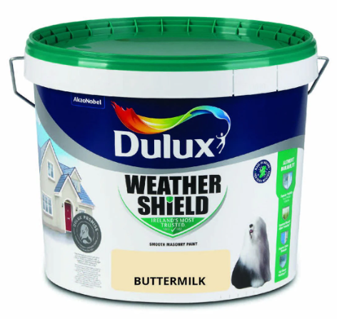 Dulux Weathershield smooth Masonry Paint, Buttermilk – 10L