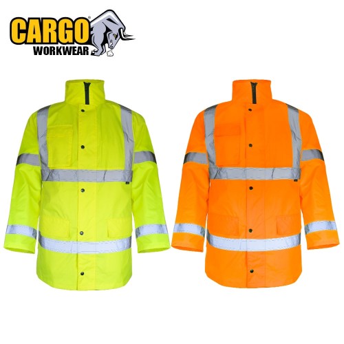 Cargo Hi-Vis Parka Jacket, Orange