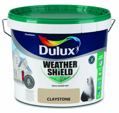 Dulux Weathershield Smooth Masonry Paint, Claystone – 10L