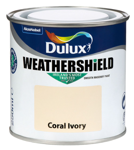 Dulux Weathershield Smooth Masonry Paint, Coral Ivory – 250ml