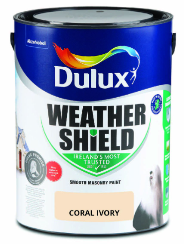 Dulux Weathershield Smooth Masonry Paint, Coral Ivory – 5L