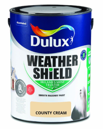 Dulux Weathershield Smooth Masonry Paint, County Cream – 5L