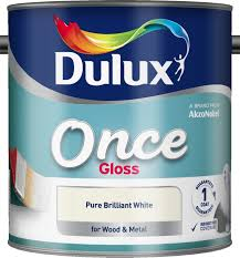 Dulux One Coat Gloss Pure Brilliant White 750ml