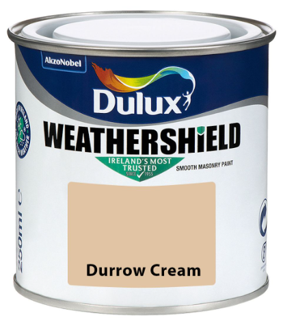 Dulux Weathershield Smooth Masonry Paint, Durrow Cream – 250ml