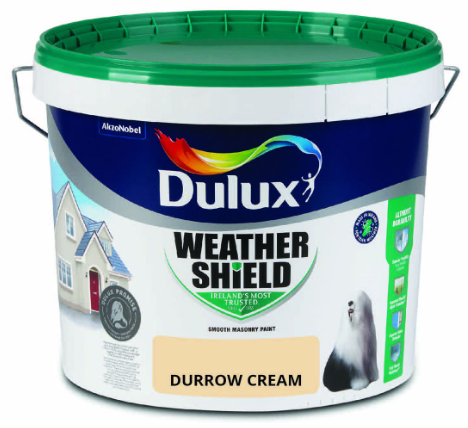 Dulux Weathershield Smooth Masonry Paint, Durrow Cream – 10L