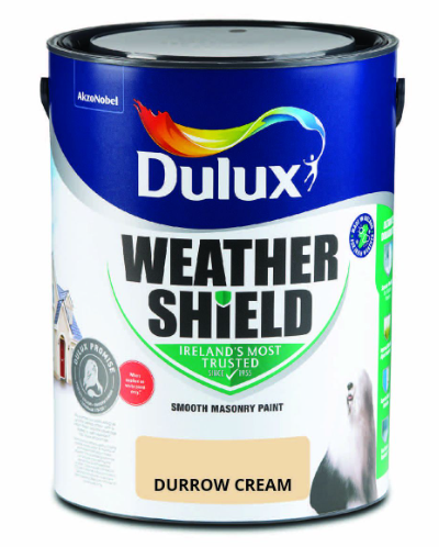 Dulux Weathershield Smooth Masonry Paint, Durrow Cream – 5L