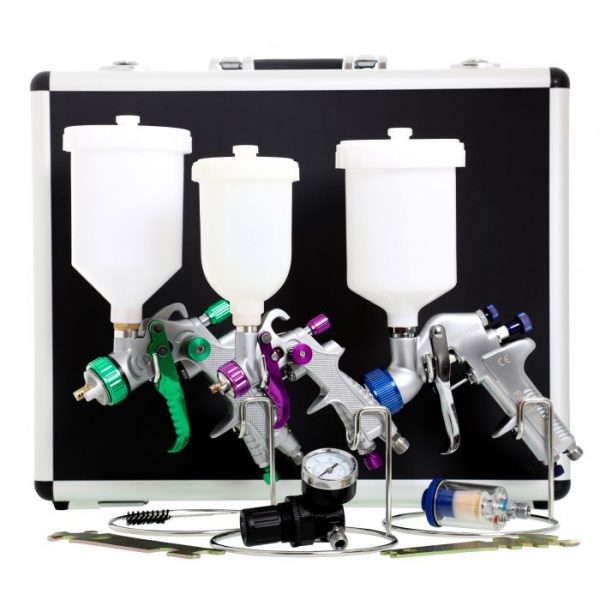 Fast Mover Tools Spray Gun Kit – 3 x Guns & Accessories In Case