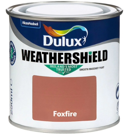 Dulux Weathershield Smooth Masonry Paint, Foxfire – 250ml