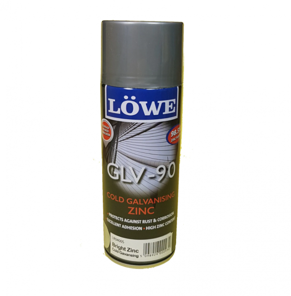 Lowe Cold Galvanising Zinc Spray – 400ml Zinc Silver