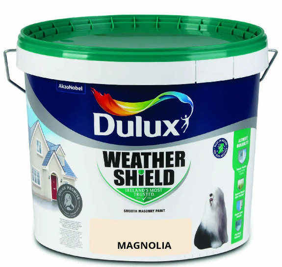 Dulux Weathershield Smooth Masonry Paint, Magnolia – 11L