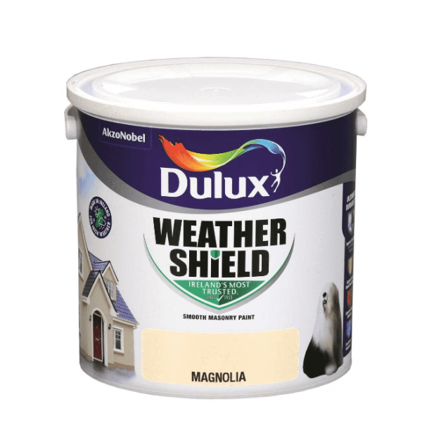 Dulux Weathershield Smooth Masonry Paint, Magnolia – 2.5L