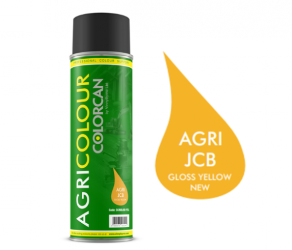 COLORCAN® NEW JCB YELLOW 1K ACRYLIC SPRAY PAINT – 500ML