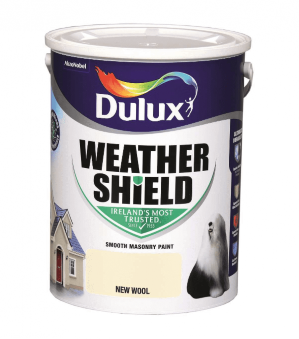 Dulux Weathershield Smooth Masonry Paint, New Wool – 5L