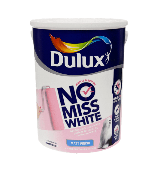 Dulux No Miss White Pure Brilliant White 5L