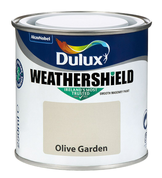 Dulux Weathershield Smooth Masonry Paint, Olive Garden – 250ml